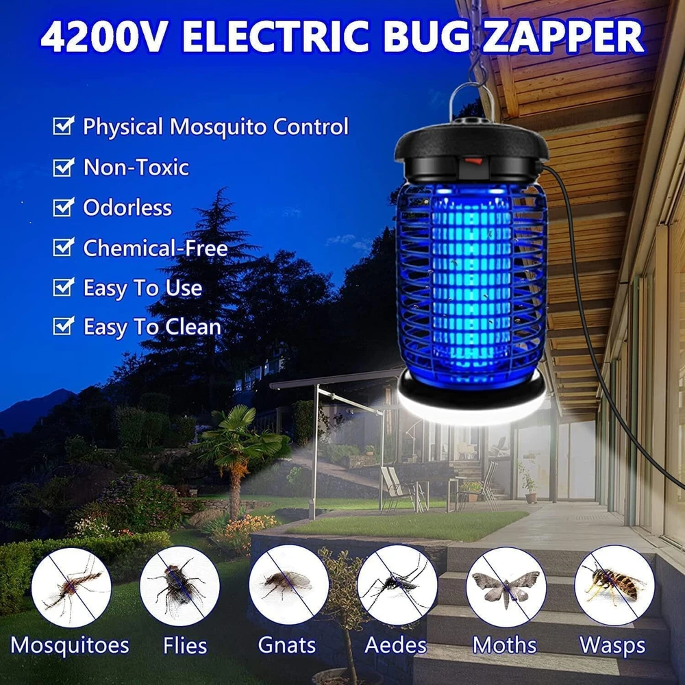 seenlast elektrinė vabzdžių gaudyklė su UV lempa 15 W ir LED apšvietimu KN-02