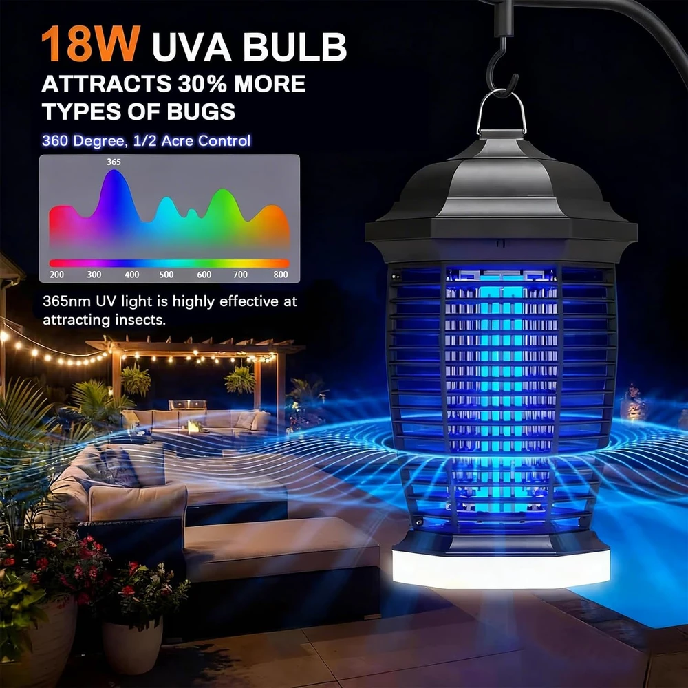 seenlast elektrinė vabzdžių gaudyklė su UV lempa, 15 W, 4200 V, IPX4, LT901
