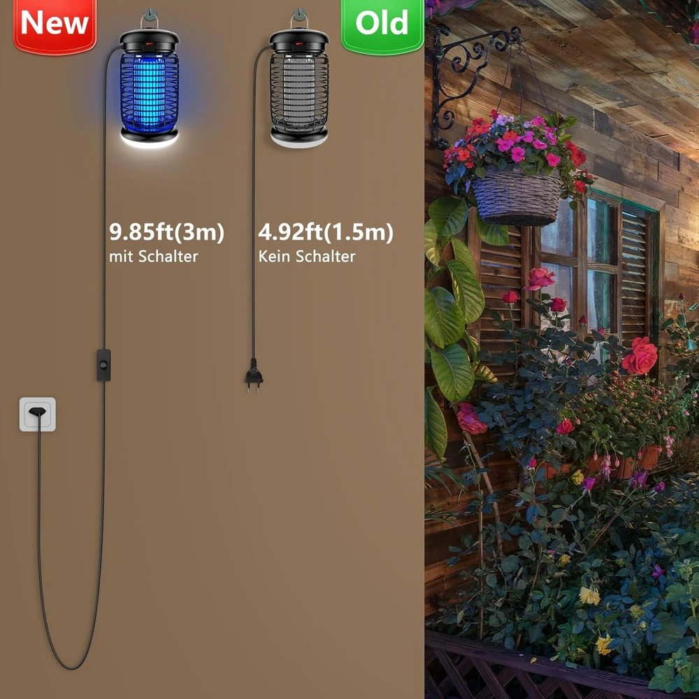 seenlast elektrinė vabzdžių gaudyklė su UV 15 W lempa, 4200 V, IPX4, kn05