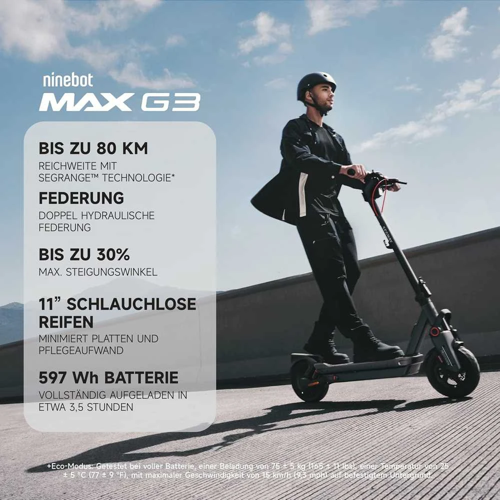 Segway-Ninebot KickScooter electric scooter Max G3 D Juodas