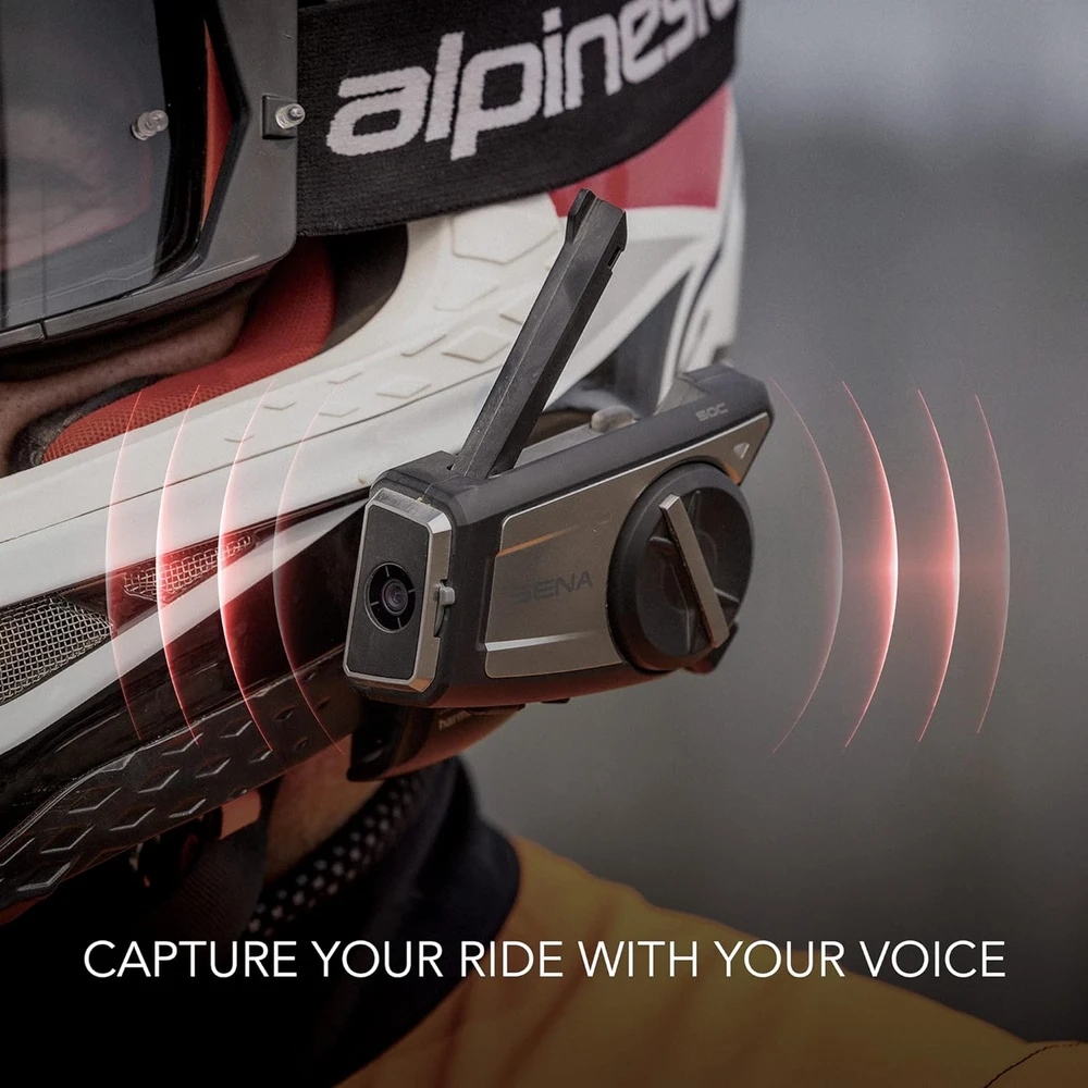 Harman Kardon Motociklo Interkomas - Sena 50C-01 Laisvų Rankų Įranga Bluetooth 5.0 8000m Juodas, Sidabras