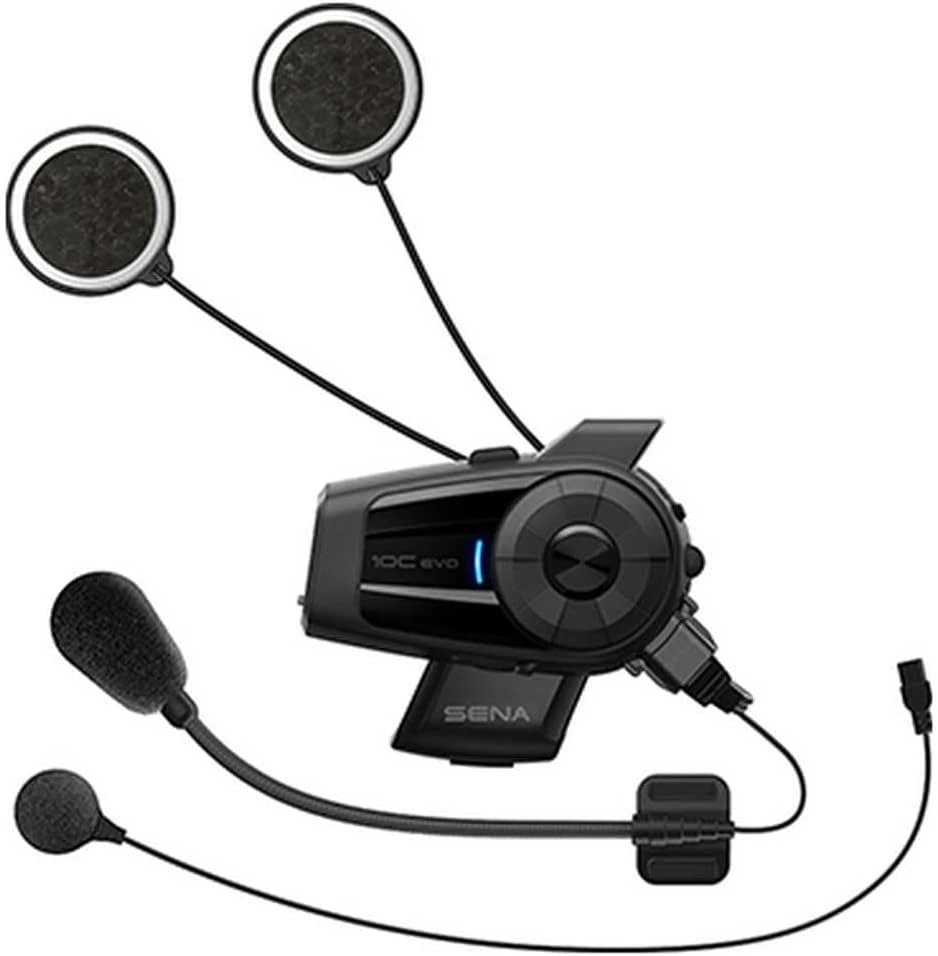 Sena motociklininkų komunikacijos sistema su kamera, Bluetooth, 4K video, mikrofonas, 10C-EVO-02