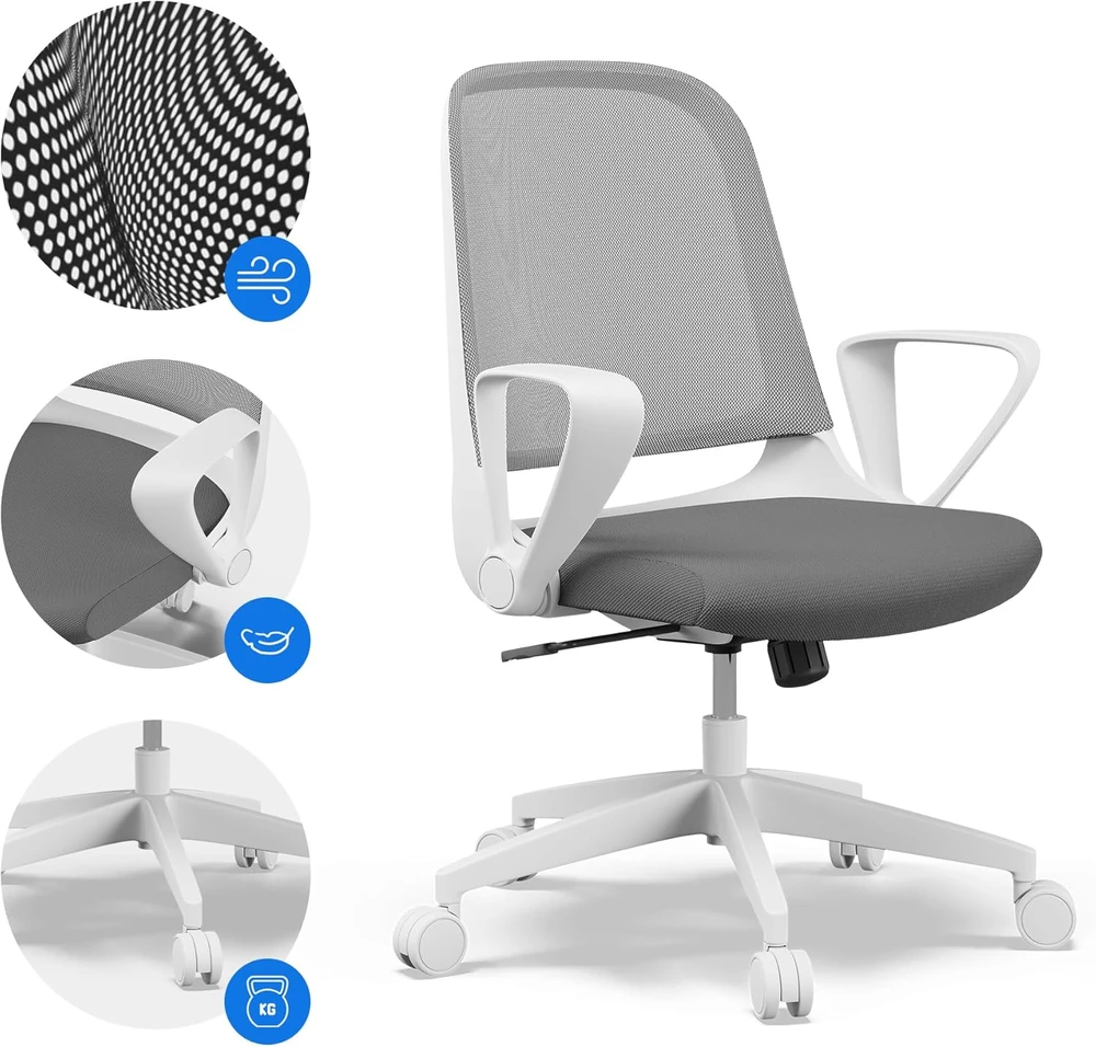 SENSE7 ergonominė biuro kėdė su tinkline atlošo medžiaga ir reguliuojamais porankiais Sopty