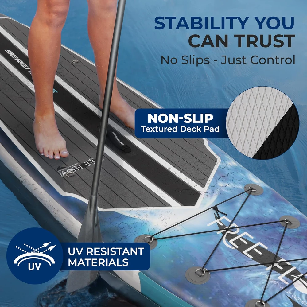 SereneLife pripučiama irklentė SUP 320x81 cm, PVC, 15 cm storio, SLSUPB872