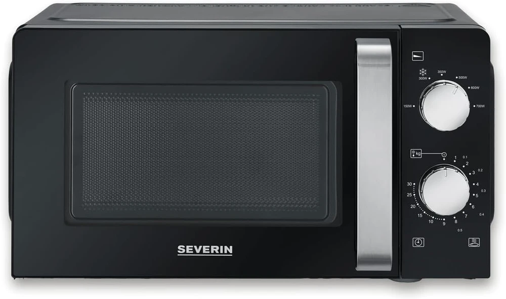 SEVERIN mikrobangų krosnelė 17 l, 700 W, 6 galios lygiai, juoda, MW 7886