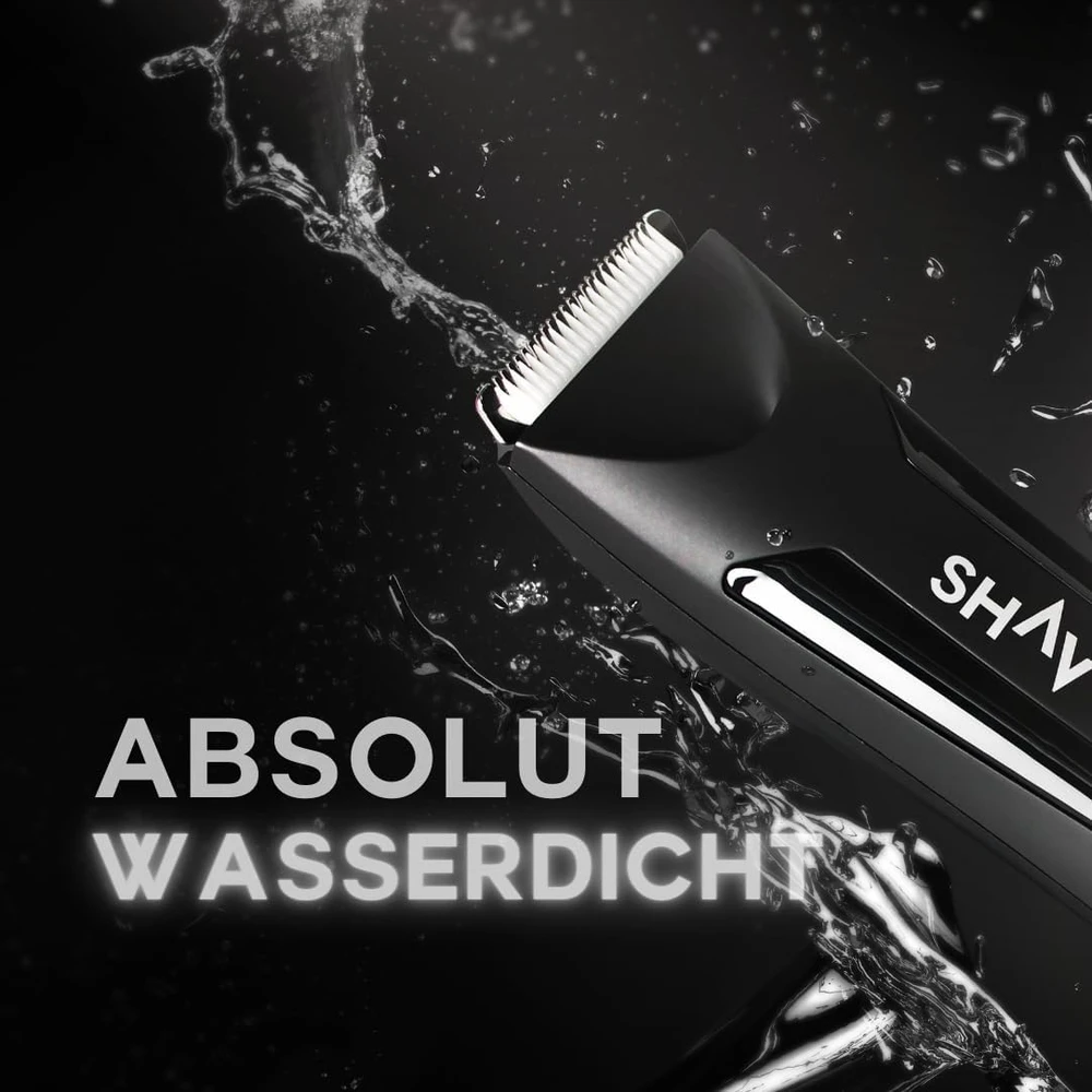 Shav kūno ir intymių zonų vandeniui atspari vyriška skutimosi mašinėlė su keraminėmis geležtėmis ir USB-C įkrovimu