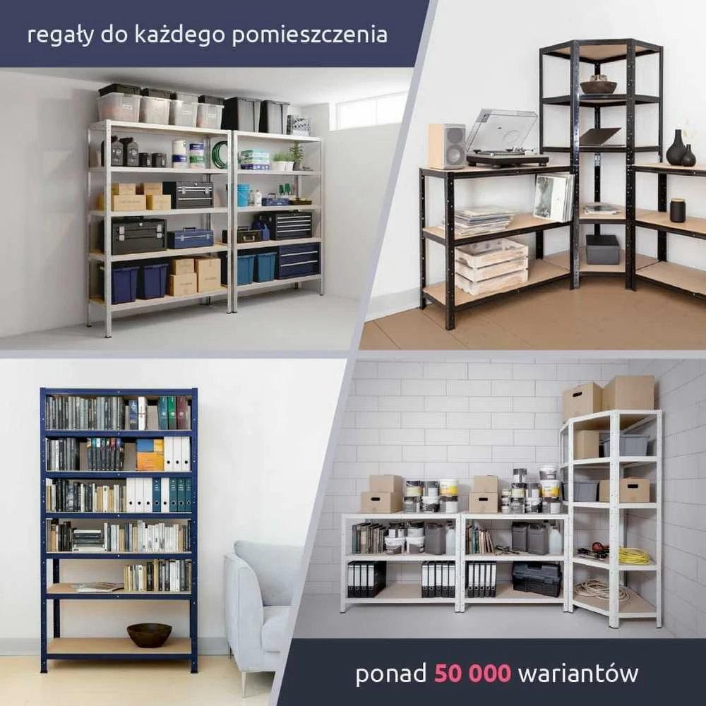 shelfplaza metalinė lentyna 200 x 60 x 50 cm, 5 lentynos, 175 kg apkrova vienai lentynai, ocinkuota