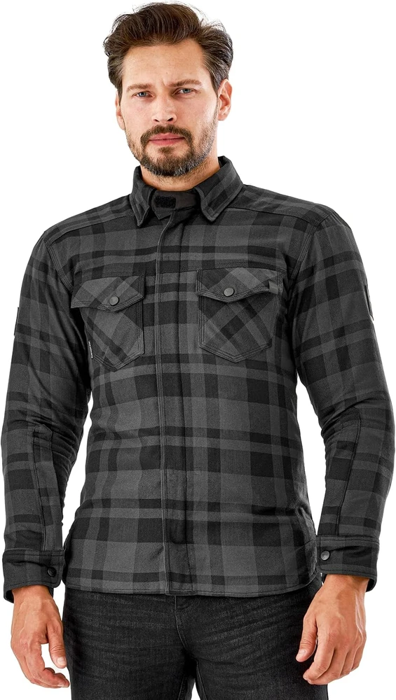 SHIMA moto marškiniai Renegade 2.0 unisex su apsaugomis, vėdinami, juodi, ilgomis rankovėmis