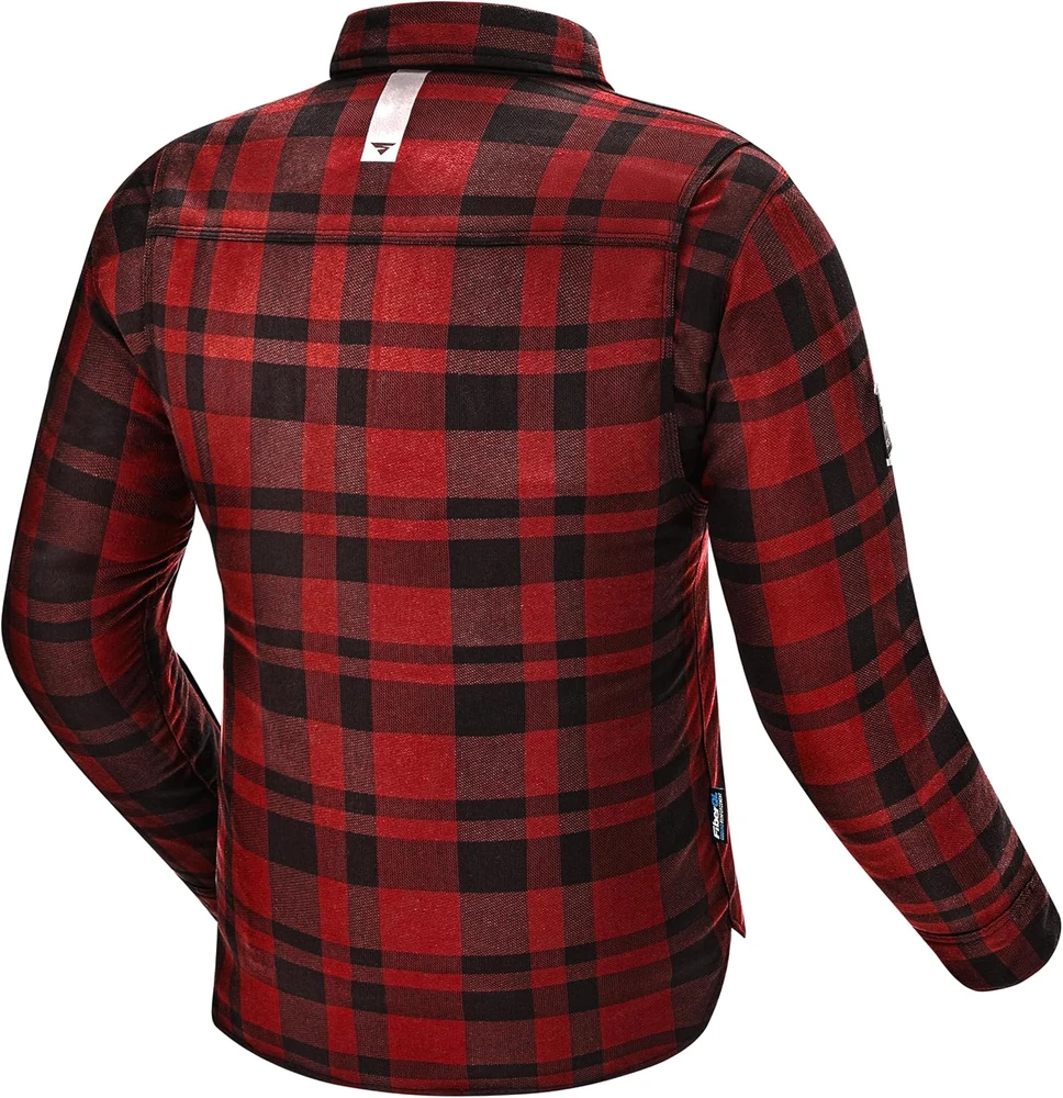 SHIMA motociklininkų marškiniai Renegade 2.0, ilgomis rankovėmis, medvilnė, apsauga, unisex, raudoni