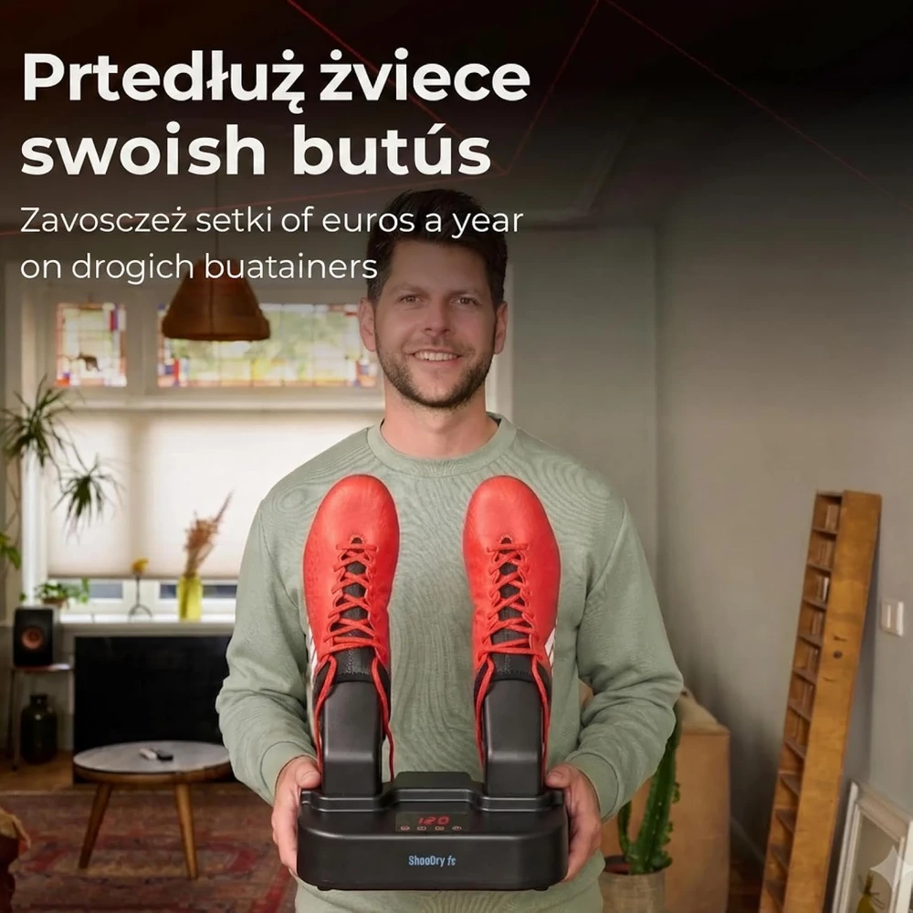 ShoeDry elektrinė batų džiovyklė su jonų technologija, 100 W, 45 °C, 8719689946081