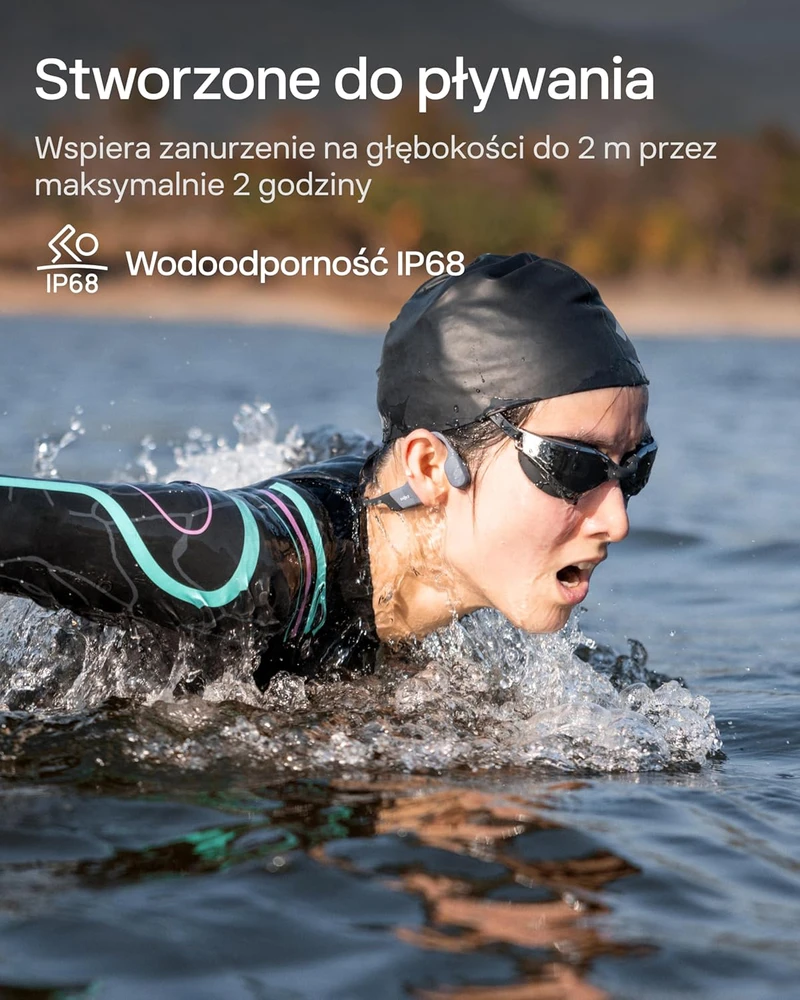 SHOKZ atviros ausies ausinės su kauliniu perdavimu, Bluetooth 5.4, IP68, 32 GB MP3