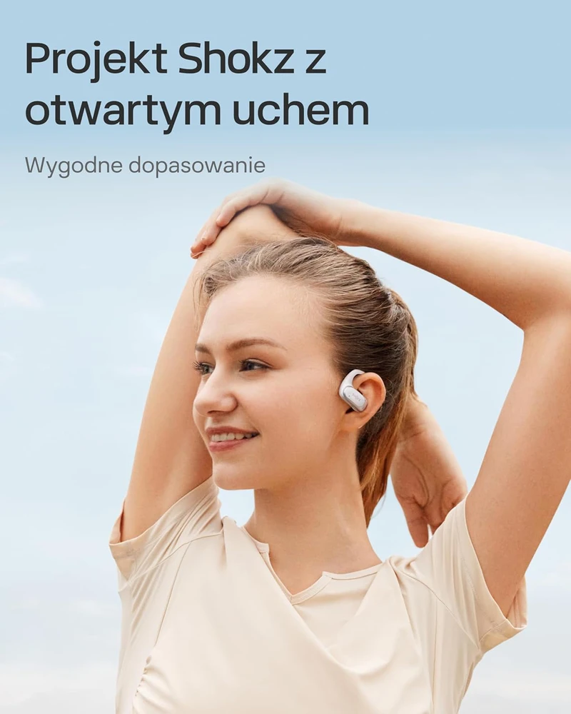 SHOKZ atviros ausies belaidės Bluetooth ausinės su mikrofonu, IP54, 28h veikimo laikas, T511