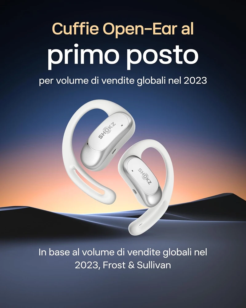 SHOKZ atviros ausies belaidės Bluetooth ausinės su mikrofonu, IP54, 28h veikimo laikas, T511