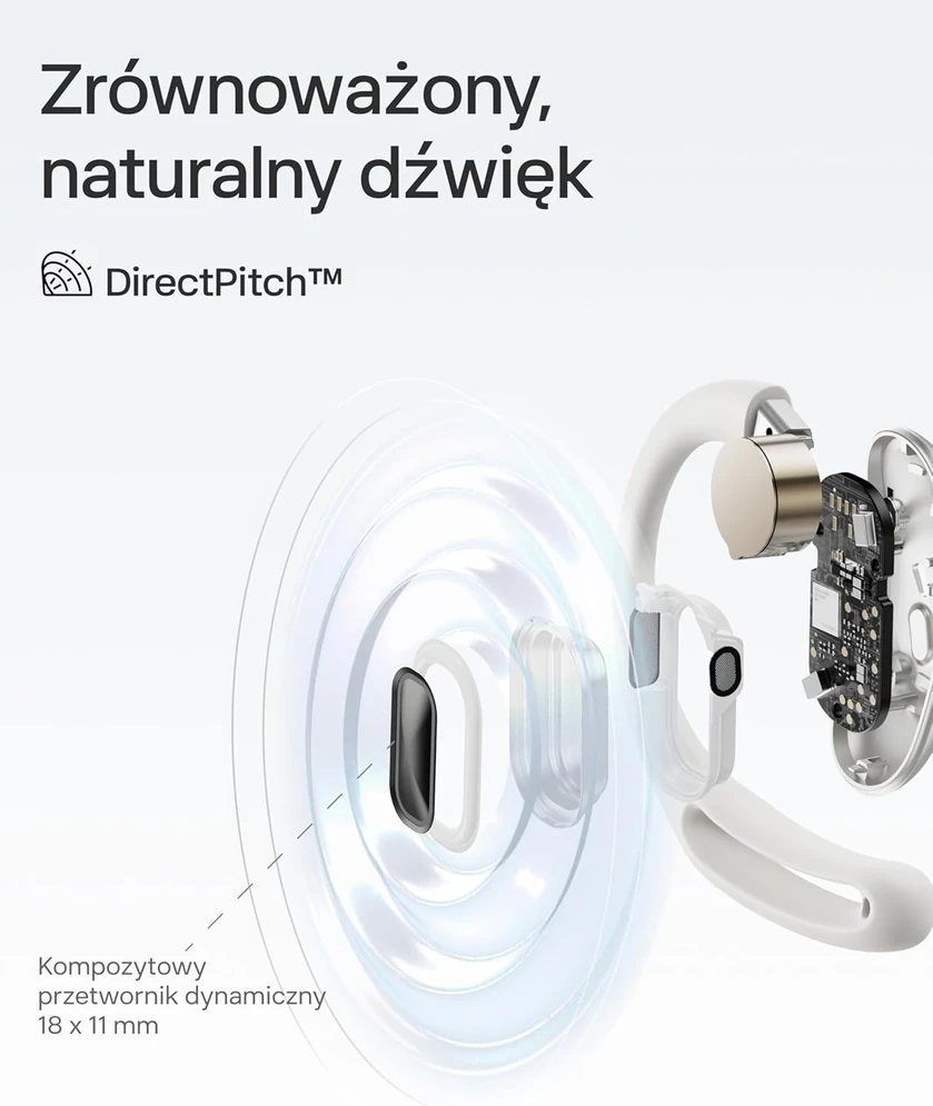 SHOKZ atviros ausies belaidės Bluetooth ausinės su mikrofonu, IP54, 28h veikimo laikas, T511