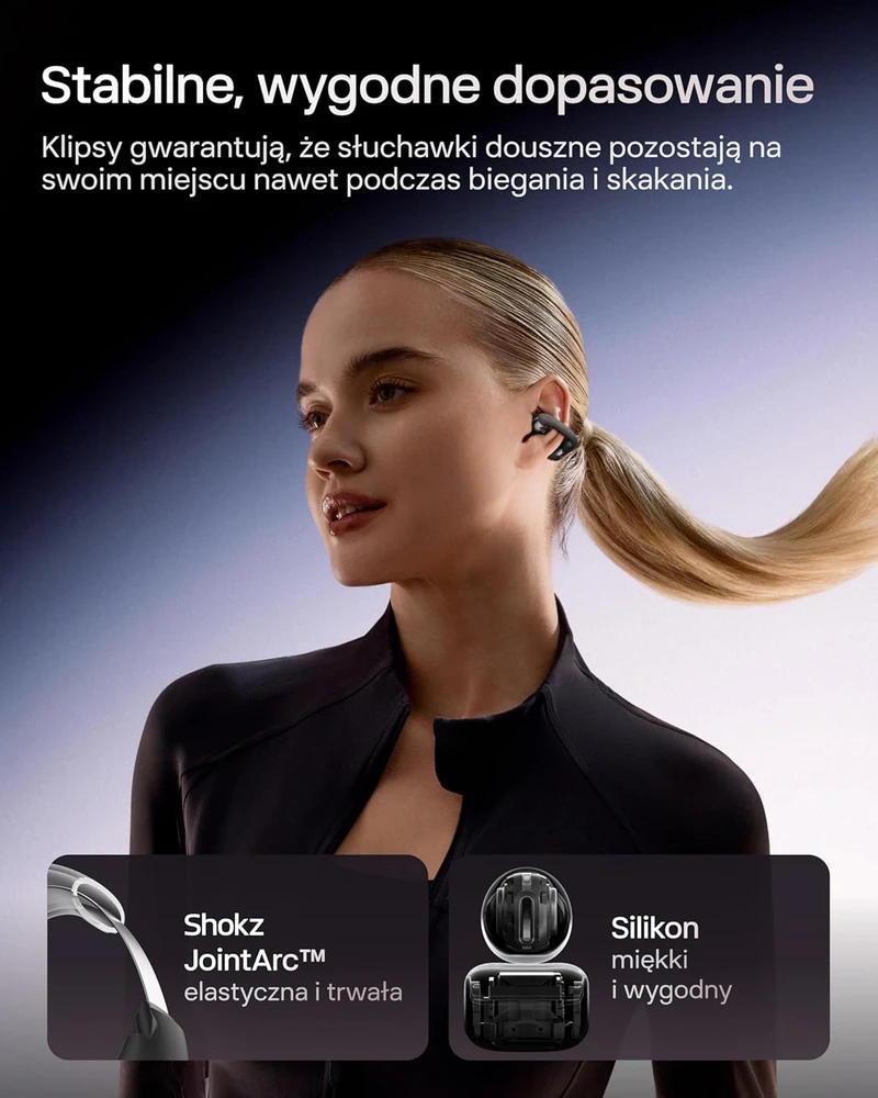 SHOKZ atviros ausinės Bluetooth 5.4, Dolby Audio, greitas įkrovimas, 40 valandų veikimas, OpenDots ONE
