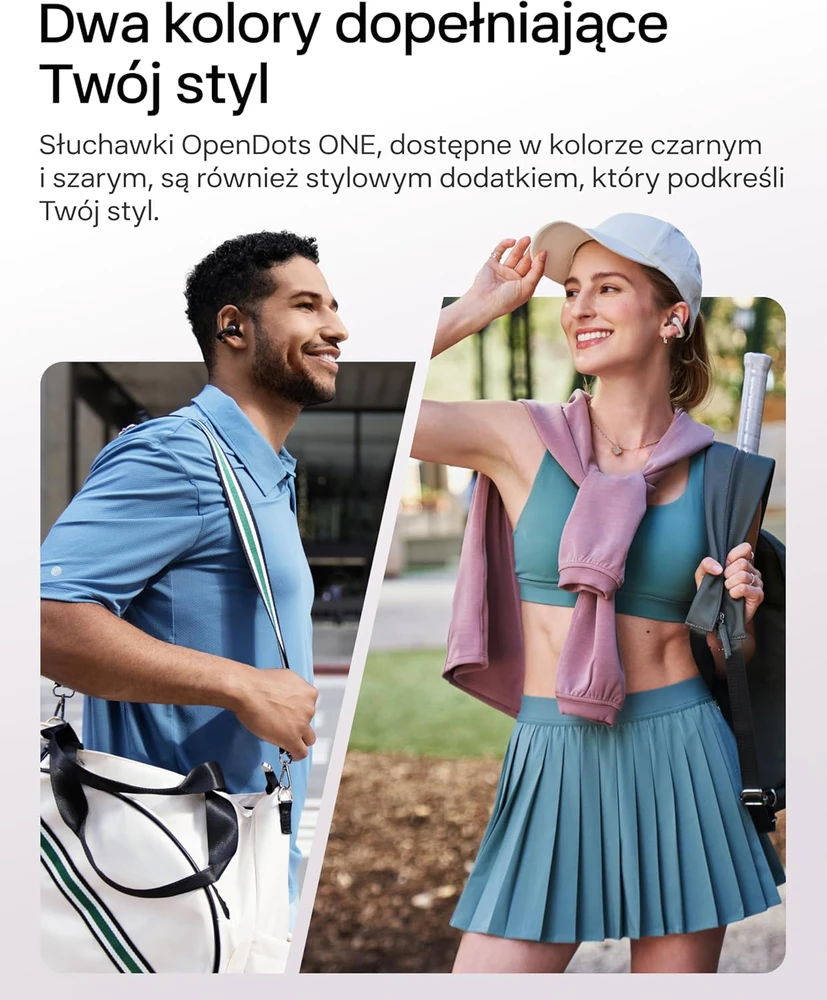 SHOKZ atviros ausinės Bluetooth 5.4, Dolby Audio, greitas įkrovimas, 40 valandų veikimas, OpenDots ONE