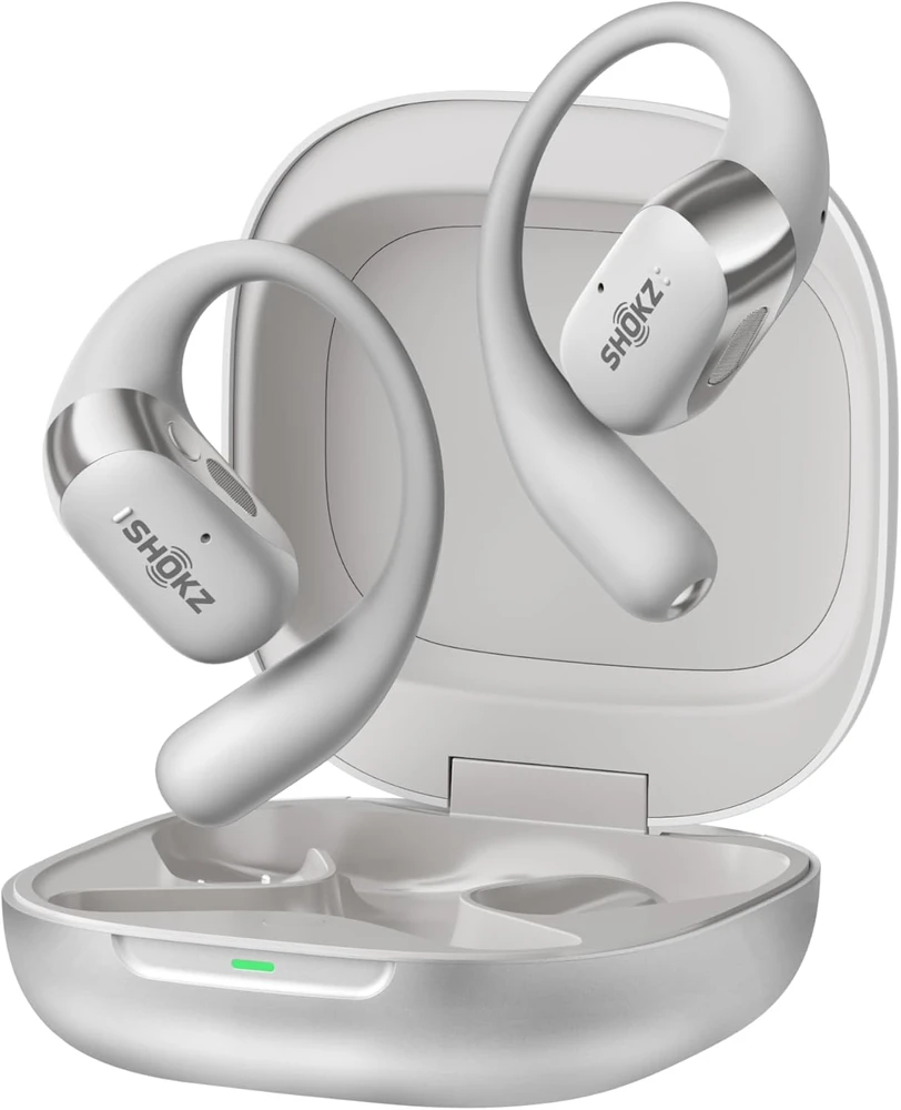Shokz OpenFit 2+ ausinės su kaulų laidumo technologija ir „Dolby Audio“, pilkos