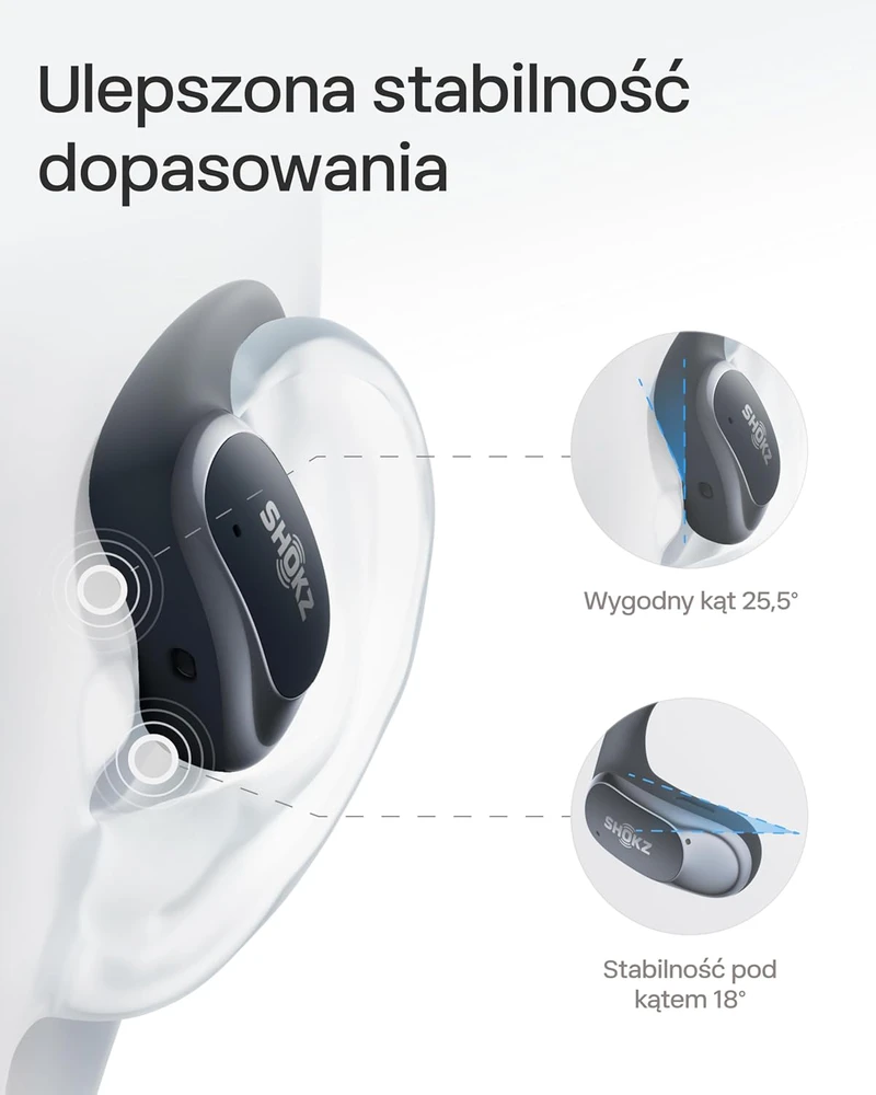 SHOKZ atviros konstrukcijos belaidės ausinės OpenFit Air, Bluetooth, mikrofonas, IP54, T511