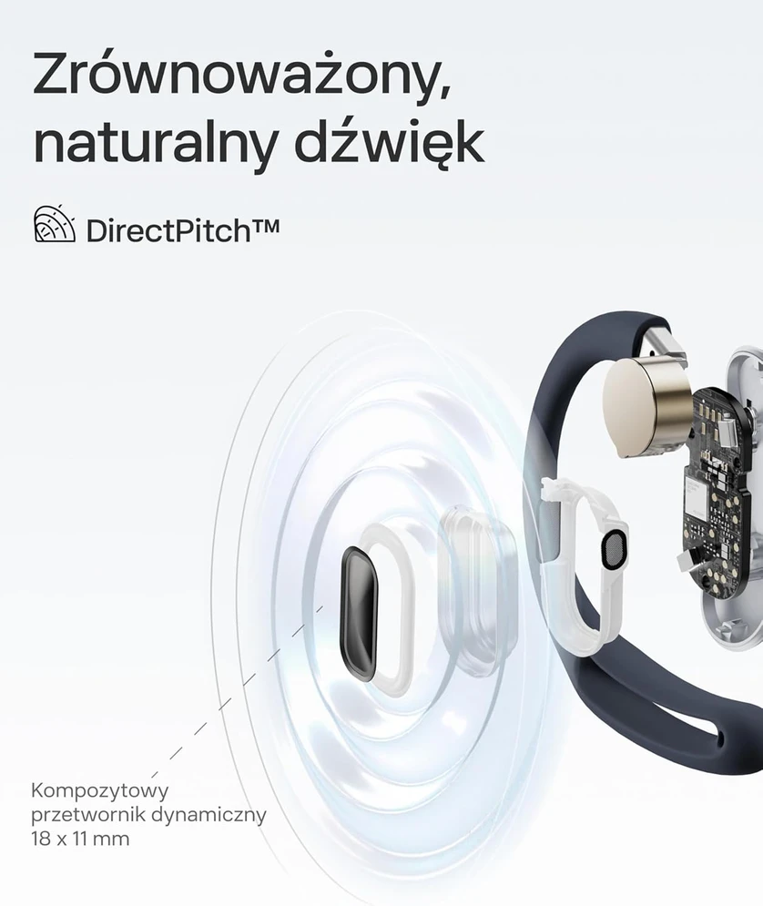 SHOKZ atviros konstrukcijos belaidės ausinės OpenFit Air, Bluetooth, mikrofonas, IP54, T511