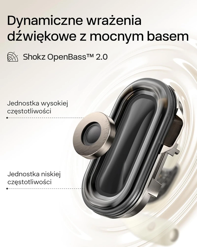 SHOKZ OpenFit 2 belaidės atviros ausies ausinės su mikrofonu, Bluetooth 5.0, IP55, juodos