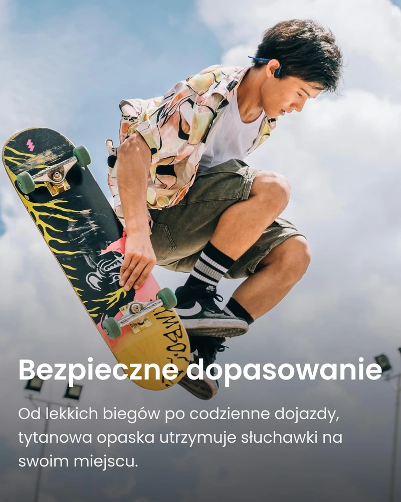 SHOKZ OpenMove kaulinio laidumo belaidės ausinės su Bluetooth 5.1, atviros konstrukcijos, mėlynos, S661