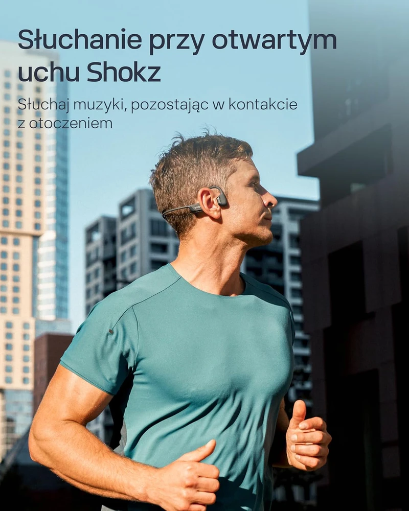 SHOKZ sportinės ausinės OpenRun Pro 2, kaulų laidumo, Bluetooth 5.3, mikrofonas, IP55, 12h veikimo, juodos