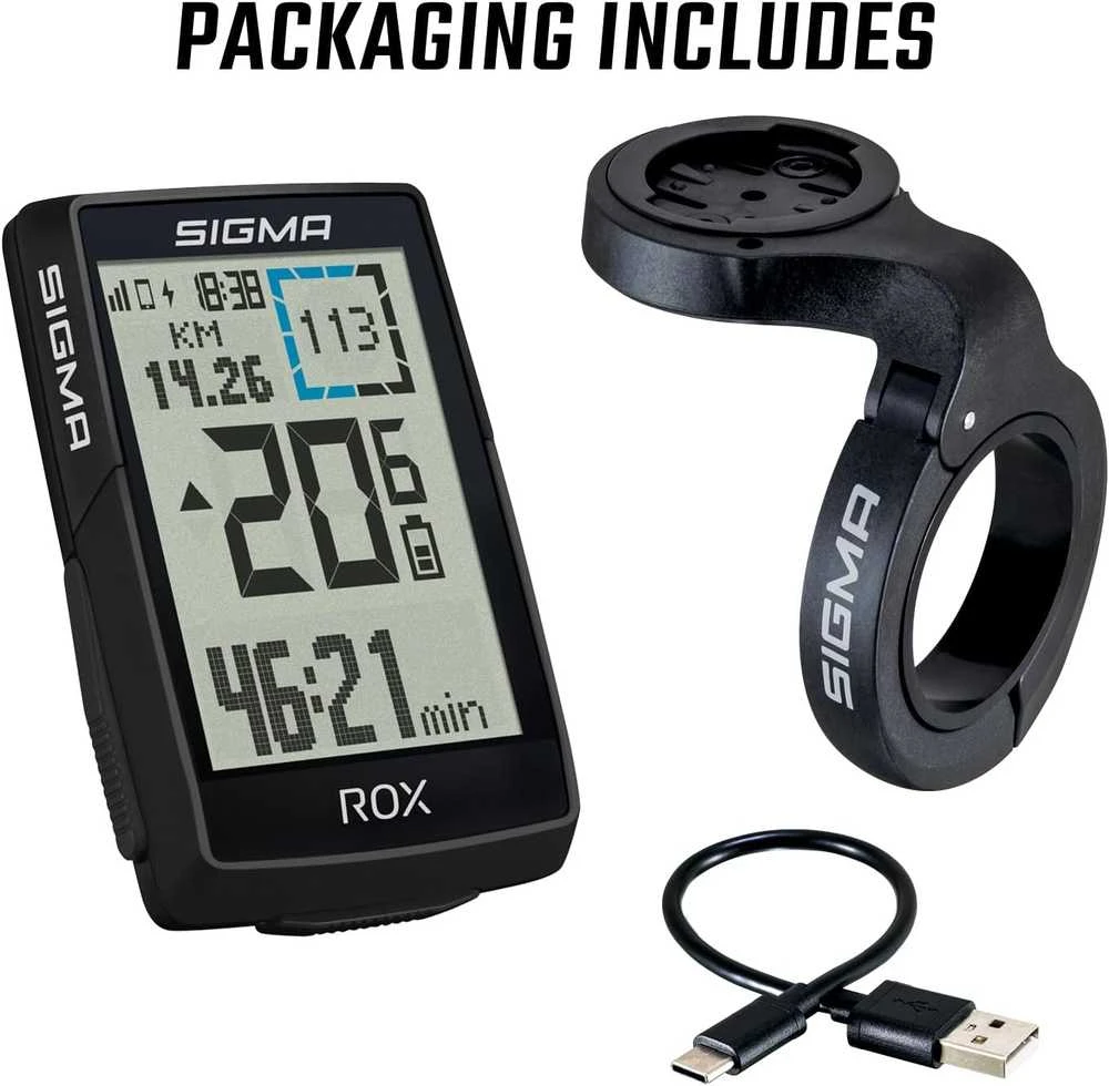 Sigma GPS dviračio kompiuteris su aukščio matuokliu, 2,4 colių LCD, Bluetooth, ROX 4,0 SE