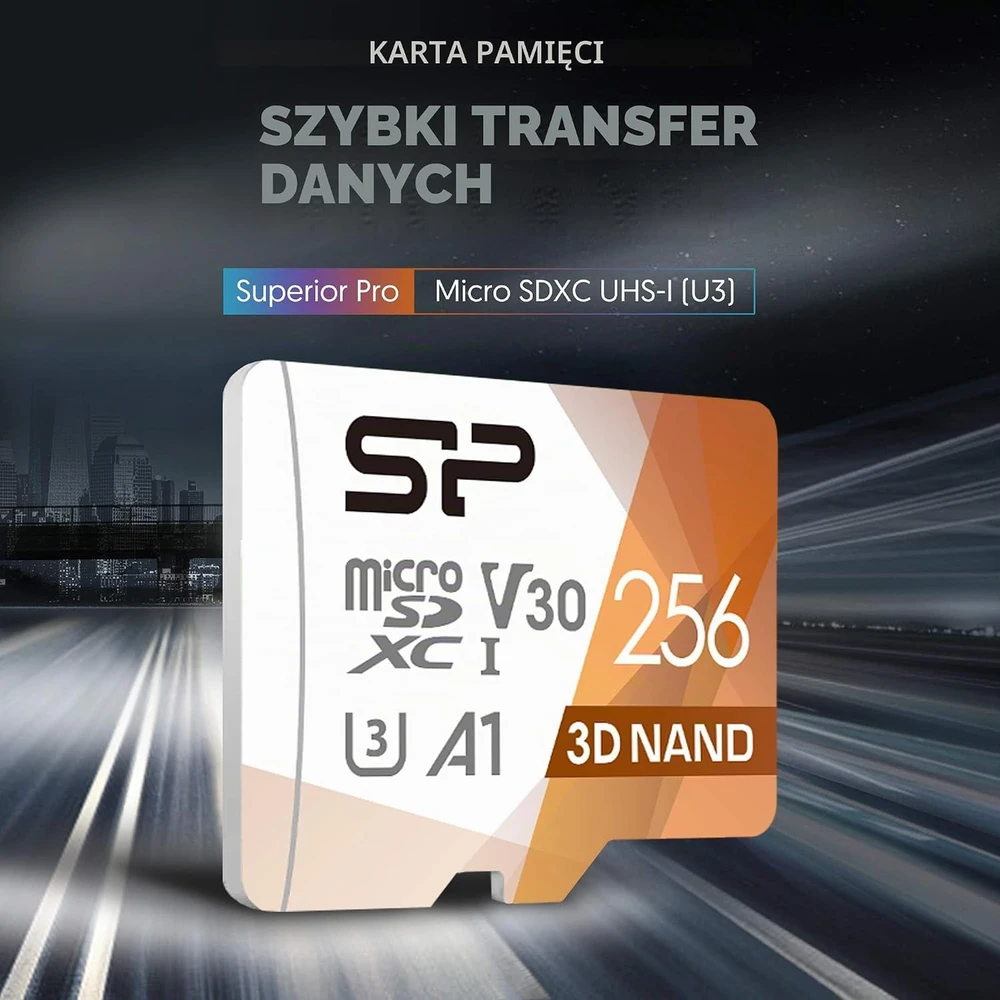 Silicon Power 256 GB Micro SDXC atminties kortelė, 100 MB/s, 10 klasės, FBE-SU256GBSTXDU3V20EU