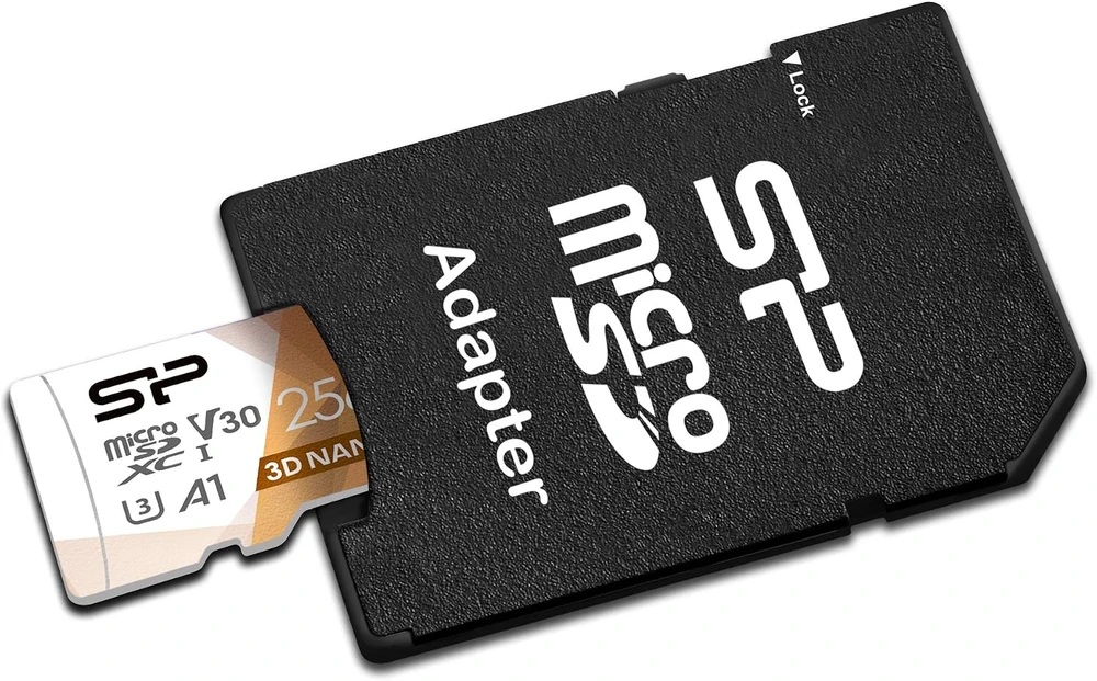 Silicon Power 256 GB Micro SDXC atminties kortelė, 100 MB/s, 10 klasės, FBE-SU256GBSTXDU3V20EU