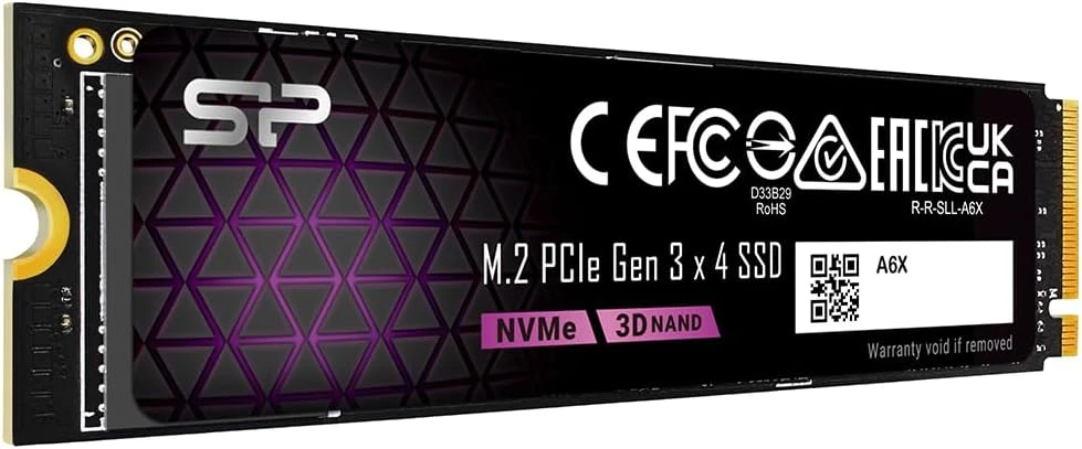 Silicon Power vidinis 1 TB M.2 2280 NVMe SSD, PCIe Gen3x4, SP001TBP34A60M28AY