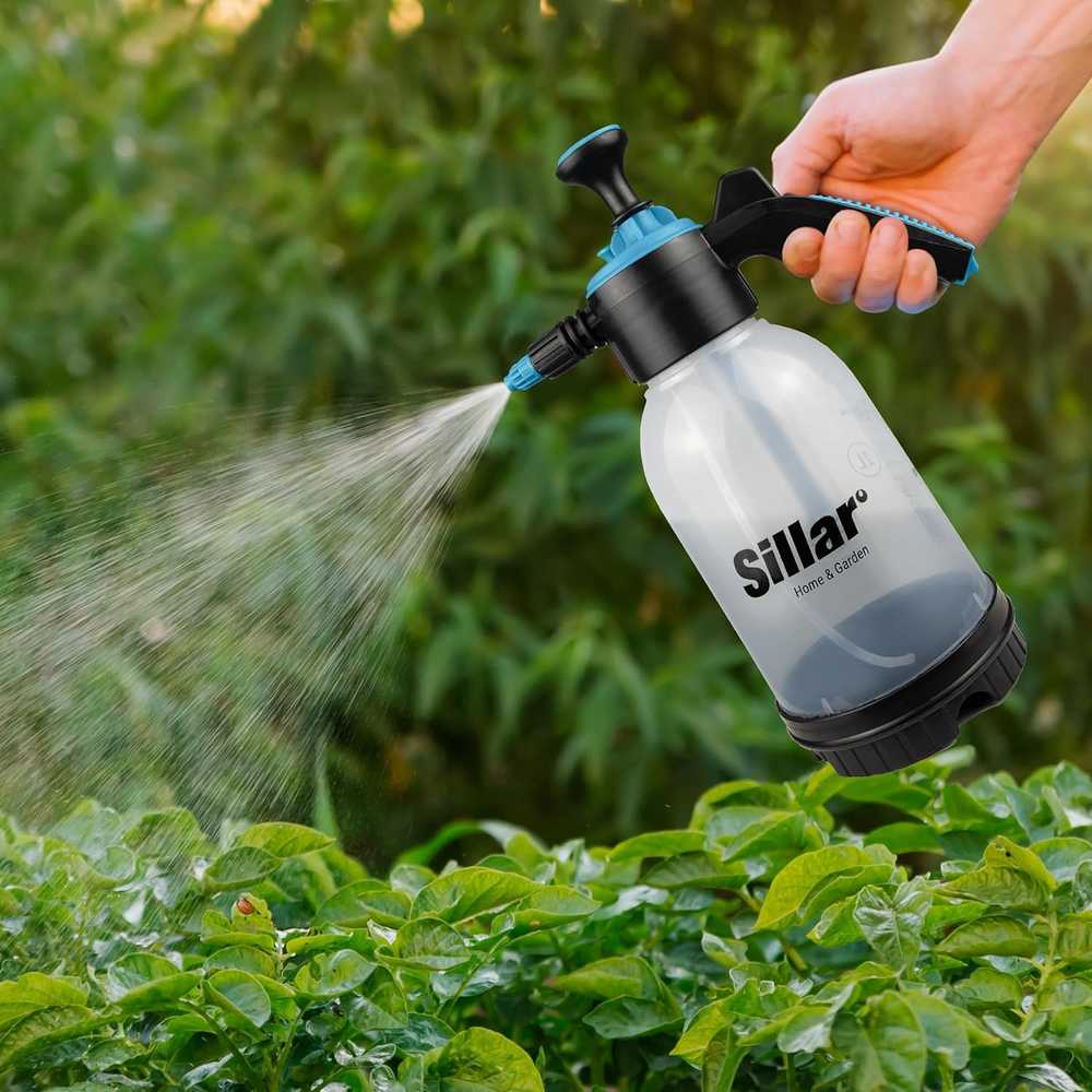 Sillar sodo slėginis purkštuvas su 2 l talpa, 22 cm ilgio lance ir reguliuojama antgaliu