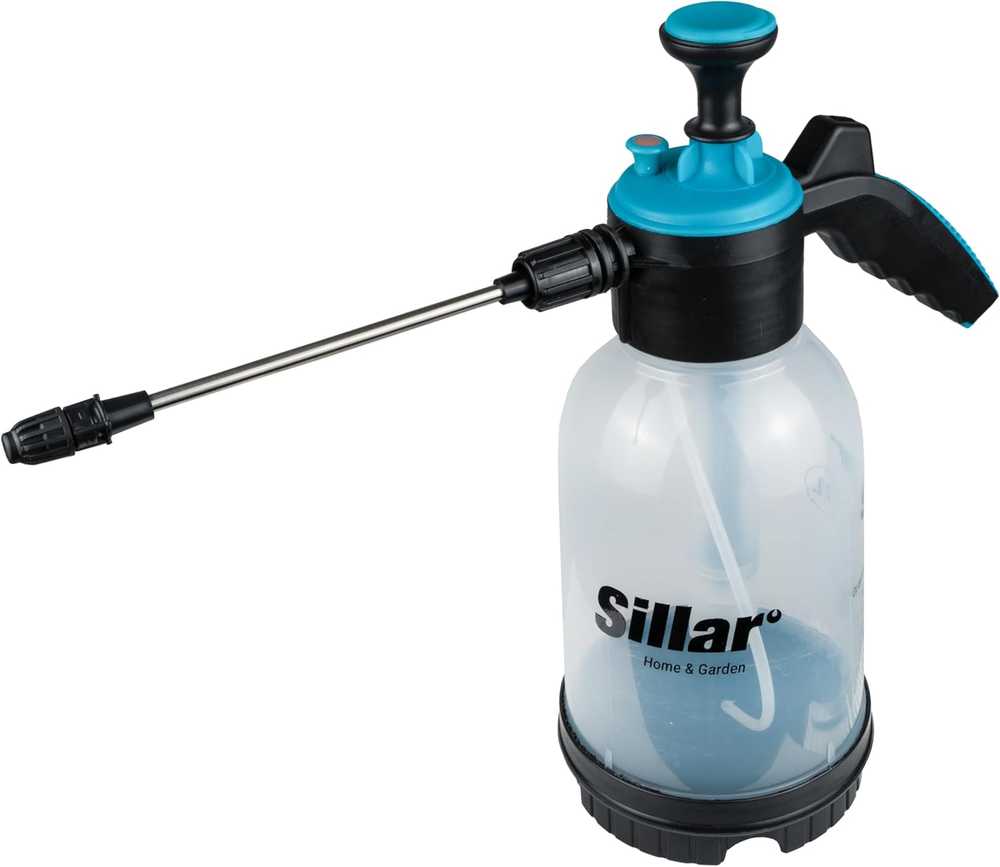 Sillar sodo slėginis purkštuvas su 2 l talpa, 22 cm ilgio lance ir reguliuojama antgaliu