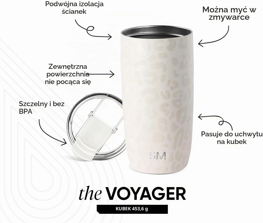 Simple Modern nerūdijančiojo plieno kelioninis termopuodelis su dangteliu HRVC-SK-16-CRL