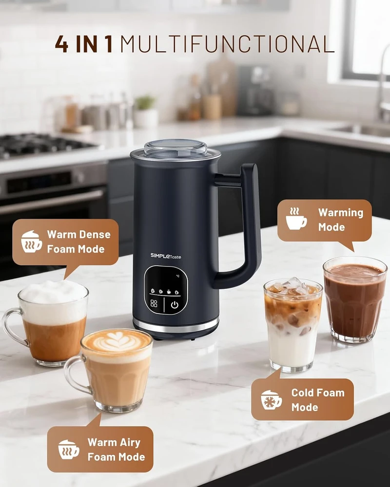 SIMPLETASTE elektrinis pieno plakiklis 4 viename, 400 W, 240 ml, modelis 706DE-0023