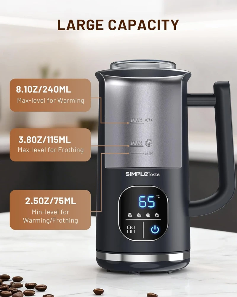 SIMPLETASTE elektrinis pieno plakiklis 4 viename, 400 W, 240 ml, modelis 706DE-0023