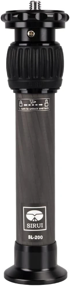 Sirui anglies pluošto trikojo kolona SL-200, dviejų dalių prailgintuvas, reguliuojamas 20–32 cm