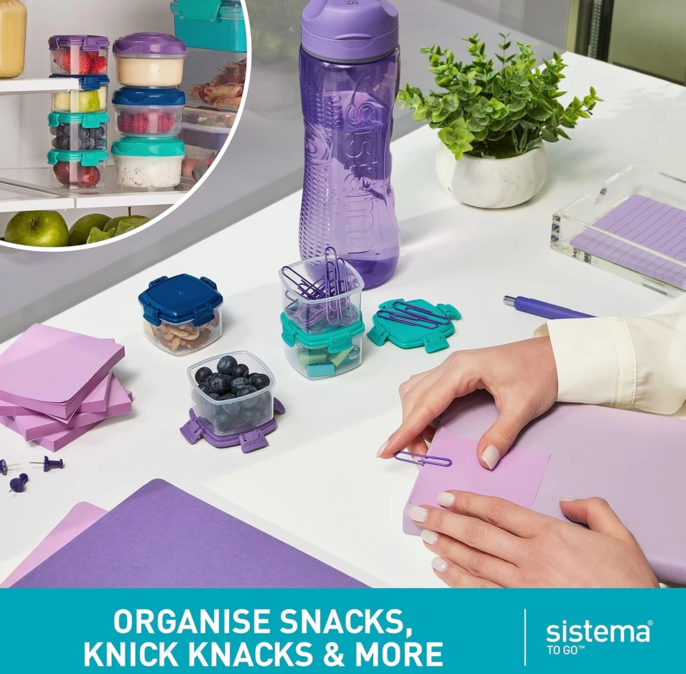 Sistema maisto laikymo indeliai, 4 vnt. po 62 ml, be BPA