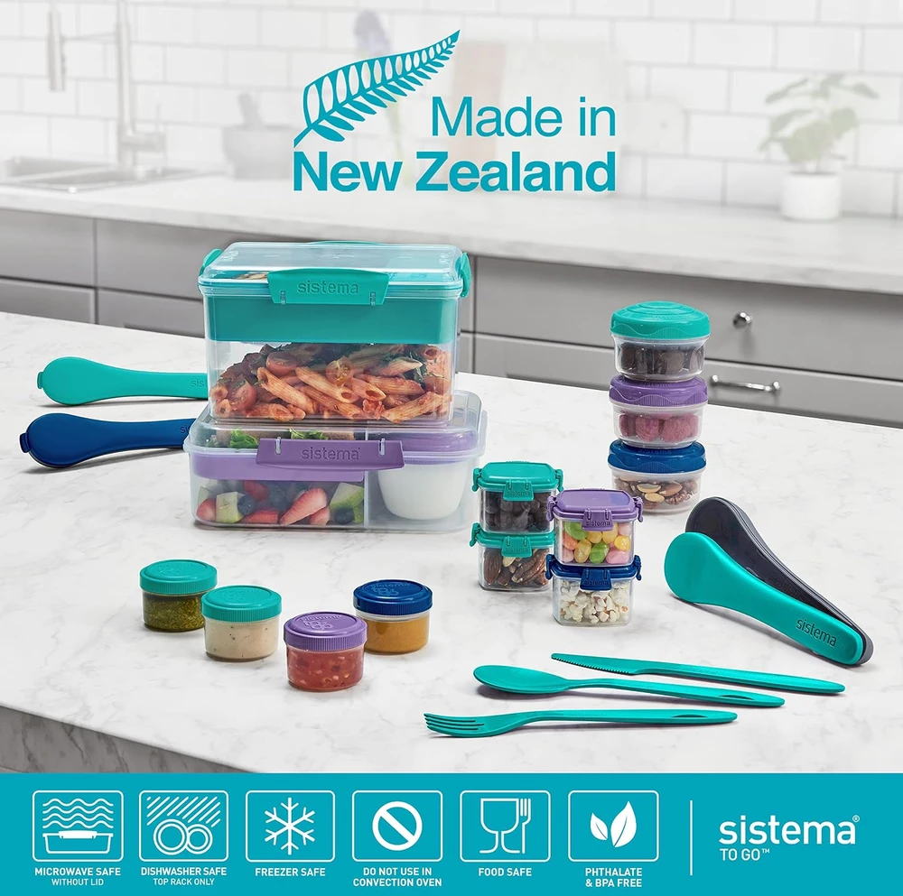 Sistema maisto laikymo indeliai, 4 vnt. po 62 ml, be BPA