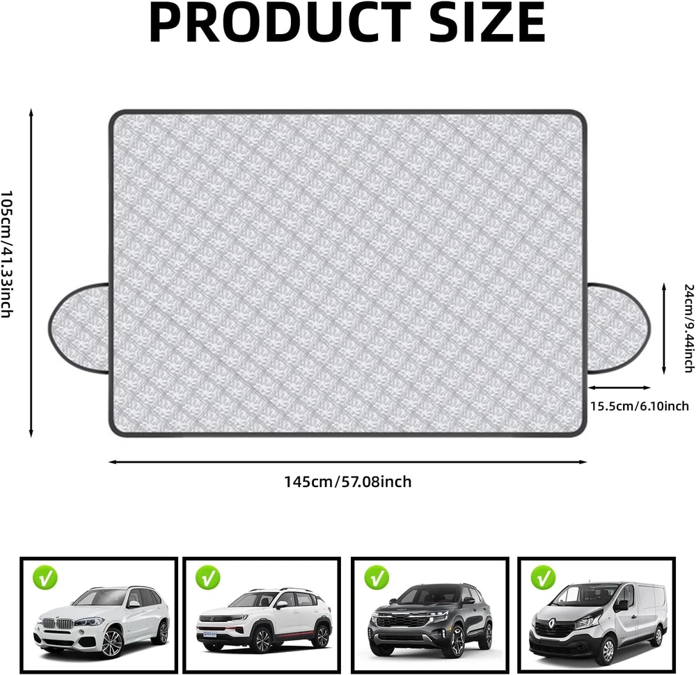 Sitayakuma automobilio priekinio stiklo apsauga nuo sniego ir saulės 150 × 100 cm XYL-QiCheZhao-9ci