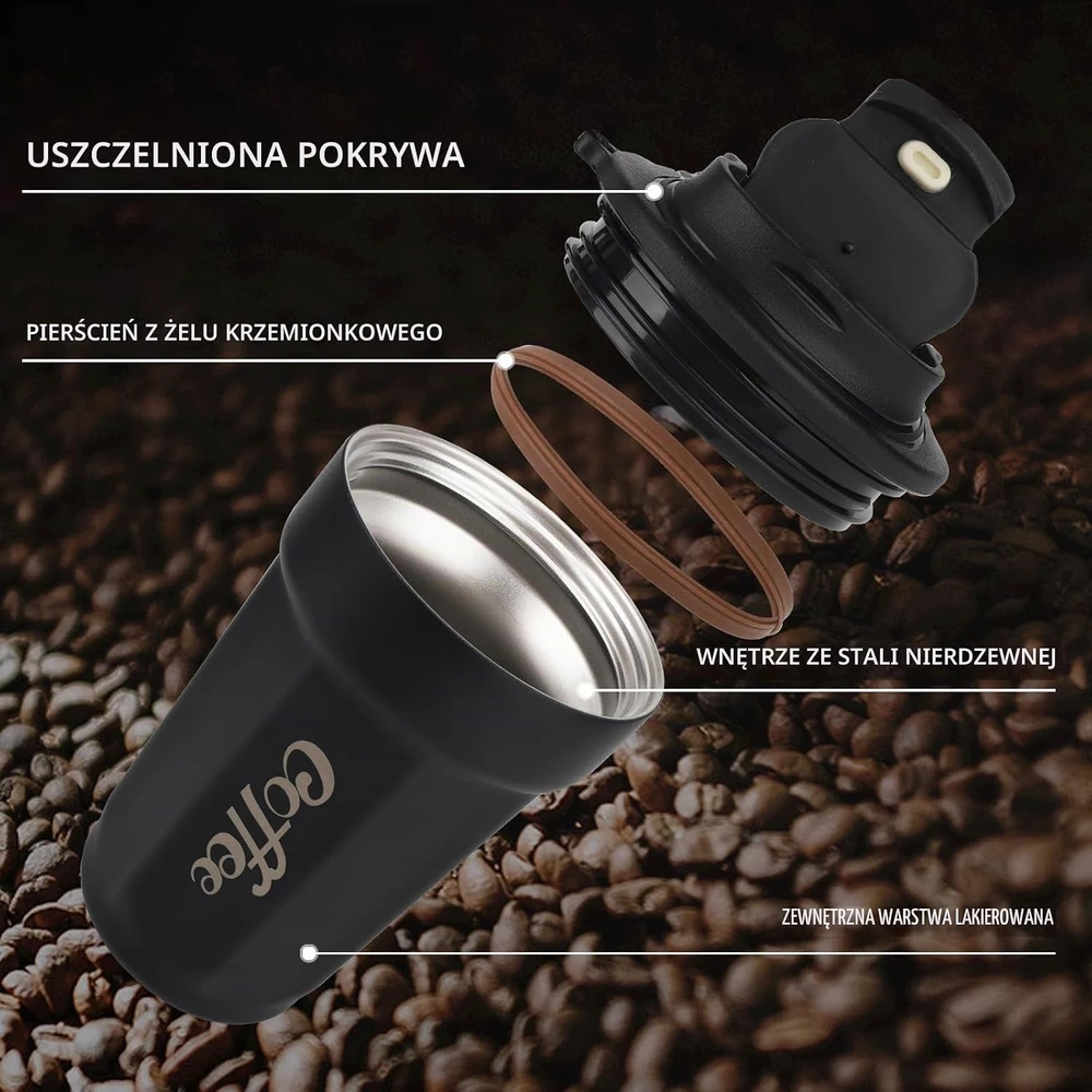Sitayakuma termopuodelis 480 ml iš nerūdijančiojo plieno CT-EM-CafeCup-Hei