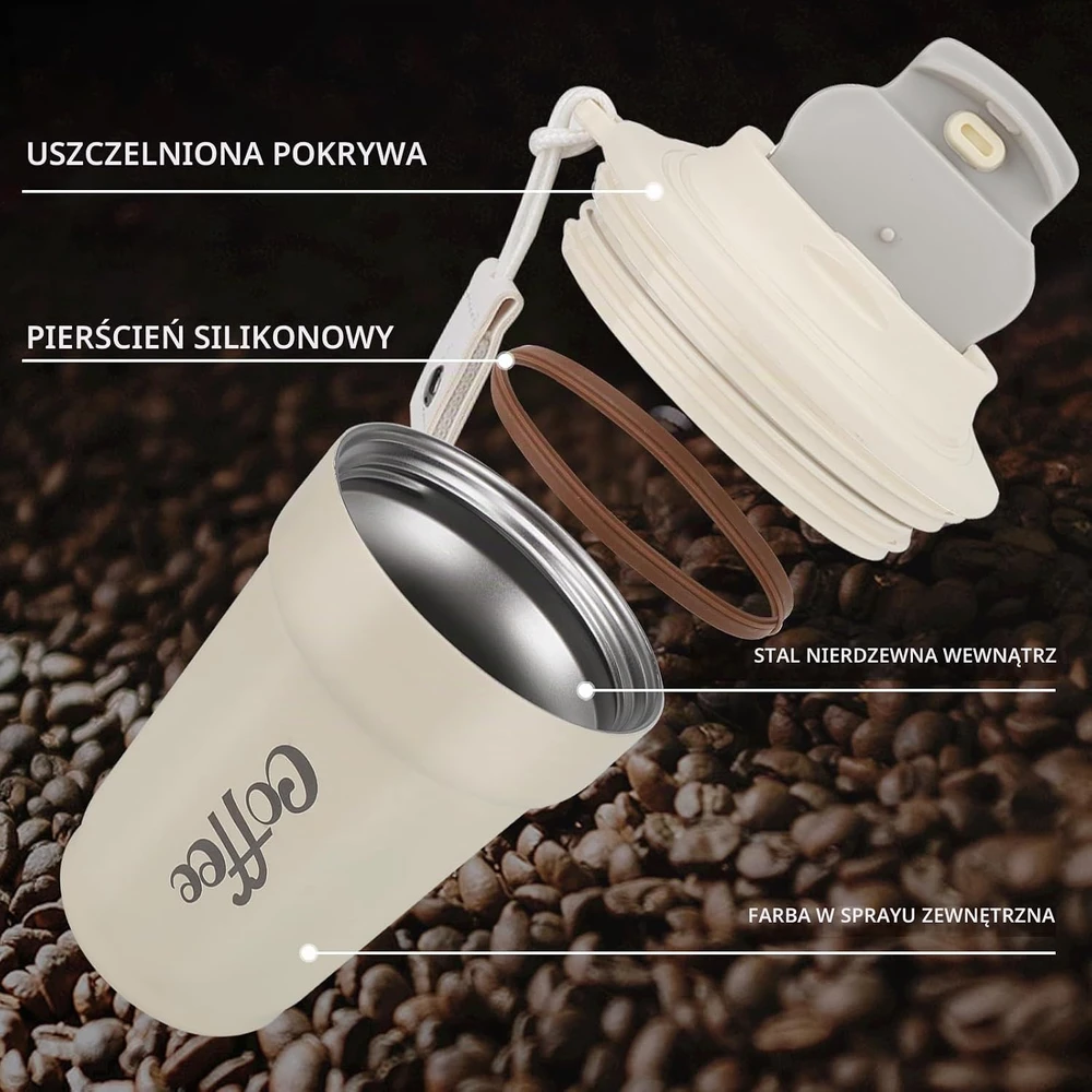 Sitayakuma termopuodelis iš nerūdijančiojo plieno 480 ml, CT-EM-CafeCup-Bai