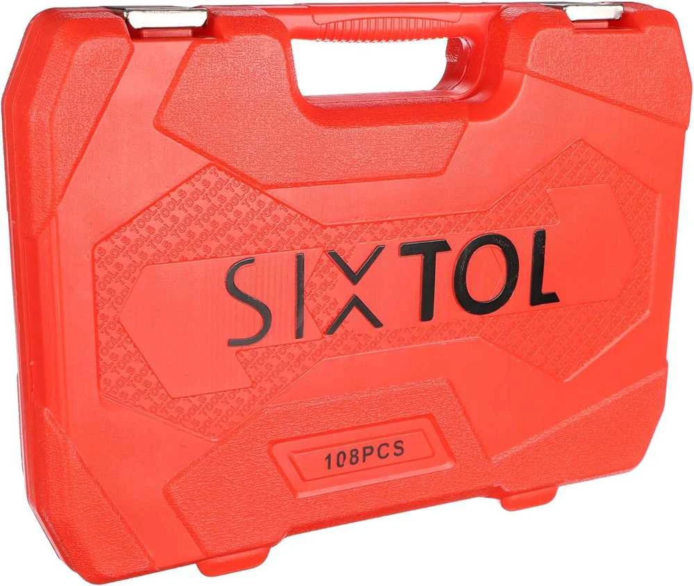SIXTOL įrankių rinkinys 108 vnt. CrV plieno, mechaninis, metalinėje lagamino dėžėje SX3030