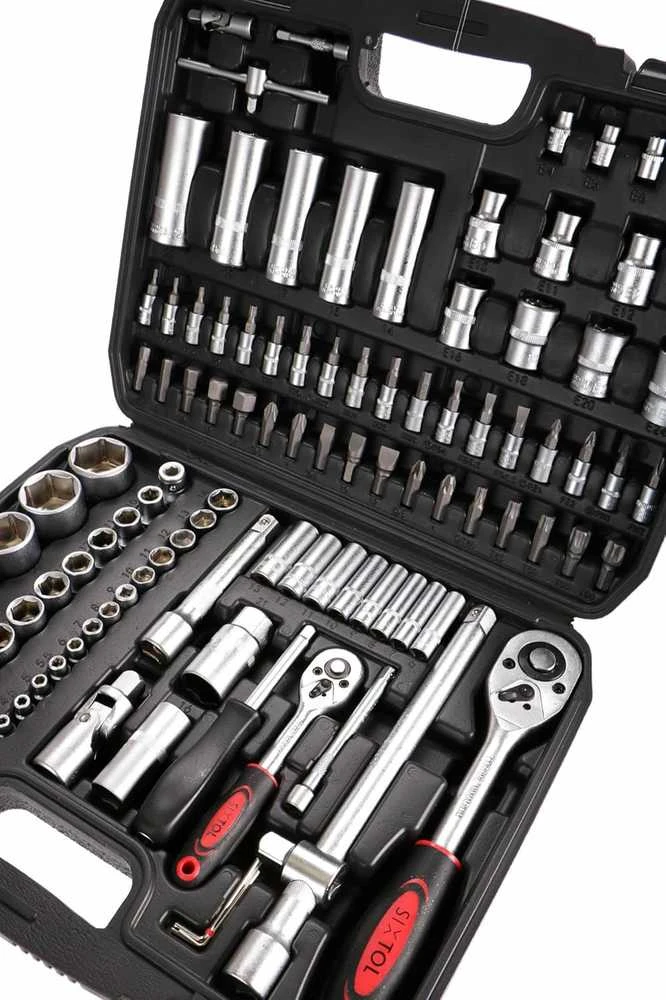 Sixtol įrankių rinkinys su 108 detalėmis, plieno, metalinės užsegimo spynos, SX3022