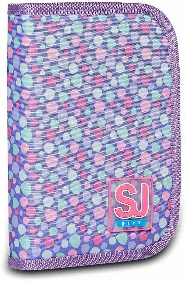 SJ GANG STYLE JAM GANG ergonomiška mokyklinė kuprinė su penalu ir dėklu, 22 l, 27 x 42 x 22 cm, violetinė, 60C202323-377