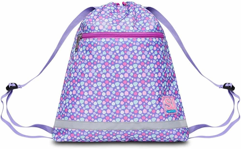 SJ GANG STYLE JAM GANG ergonomiška mokyklinė kuprinė su penalu ir dėklu, 22 l, 27 x 42 x 22 cm, violetinė, 60C202323-377