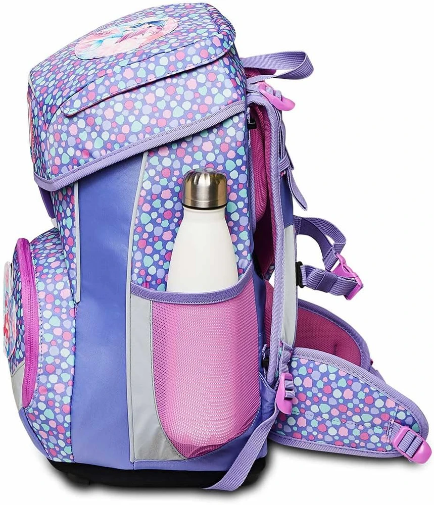 SJ GANG STYLE JAM GANG ergonomiška mokyklinė kuprinė su penalu ir dėklu, 22 l, 27 x 42 x 22 cm, violetinė, 60C202323-377