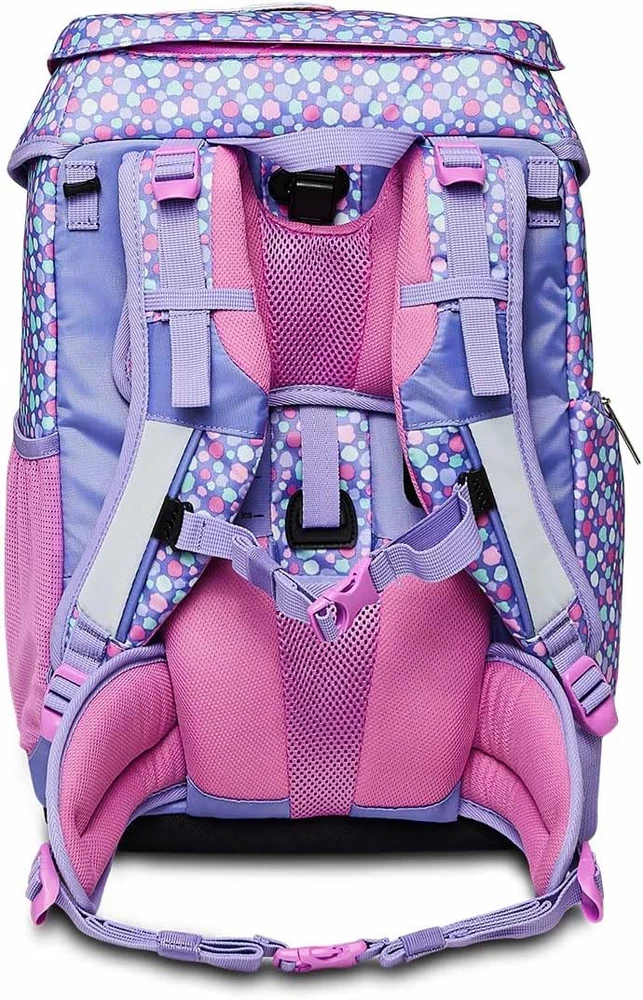 SJ GANG STYLE JAM GANG ergonomiška mokyklinė kuprinė su penalu ir dėklu, 22 l, 27 x 42 x 22 cm, violetinė, 60C202323-377