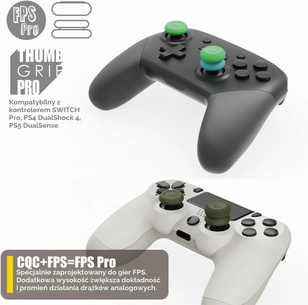 Skull & Co. analoginių svirčių antgaliai Nintendo Switch Pro, PS4 ir PS5 valdikliams TG005-GP