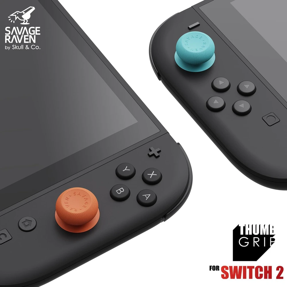 Skull & Co. Nintendo Switch 2 Joy-Con nykščių svirtelių antgaliai, 3 poros, NS2TG-BK