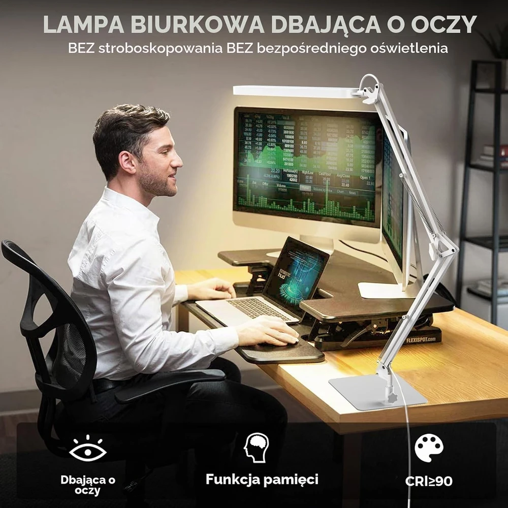 SKYLEO LED stalinė lempa 12 W, 1300 lm, reguliuojama, balta, A018